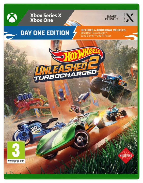 Milestone Hot Wheels Unleashed 2: Turbocharged (dag 1-utgåva) i gruppen HEMELEKTRONIK / Spelkonsoler & Tillbehör / Xbox Series X/S / Spel hos TP E-commerce Nordic AB (C98713)