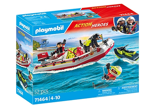 Playmobil Brandbåt med vattenskoter (71464) i gruppen LEKSAKER, BARN- & BABYPRODUKTER / Leksaker / Lekset hos TP E-commerce Nordic AB (C99484)