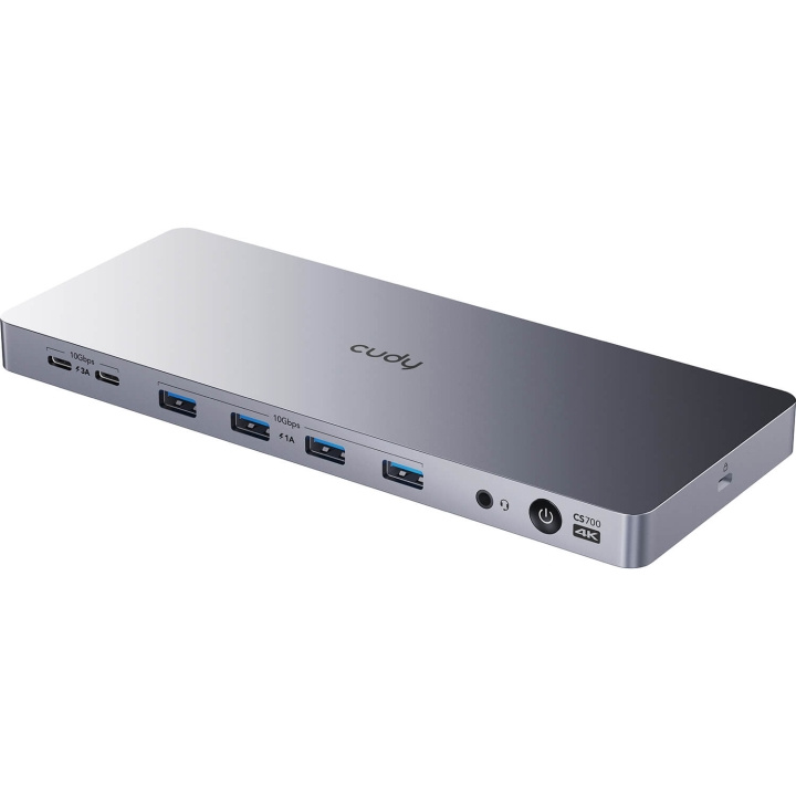 CUDY Docking Station CS700 10Gbps USB-C Dual 4K 150W i gruppen DATORER & KRINGUTRUSTNING / Datortillbehör / USB-hubbar hos TP E-commerce Nordic AB (C99559)