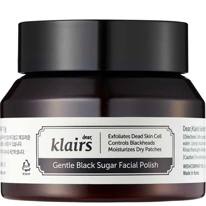 Klairs Gentle Black Sugar Facial Polish 110g i gruppen SKÖNHET & HÄLSA / Hudvård / Ansiktsvård / Skrubb / Peeling hos TP E-commerce Nordic AB (C99593)