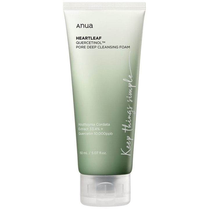 Anua Heartleaf Quercetinol Pore Deep Cleansing Foam 150ml i gruppen SKÖNHET & HÄLSA / Hudvård / Ansiktsvård / Ansiktskräm hos TP E-commerce Nordic AB (C99602)