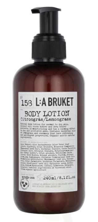 La Bruket L:A Bruket Body Lotion 250 ml No.158 Lemongrass i gruppen SKÖNHET & HÄLSA / Hudvård / Kroppsvård / Body lotion hos TP E-commerce Nordic AB (C99628)