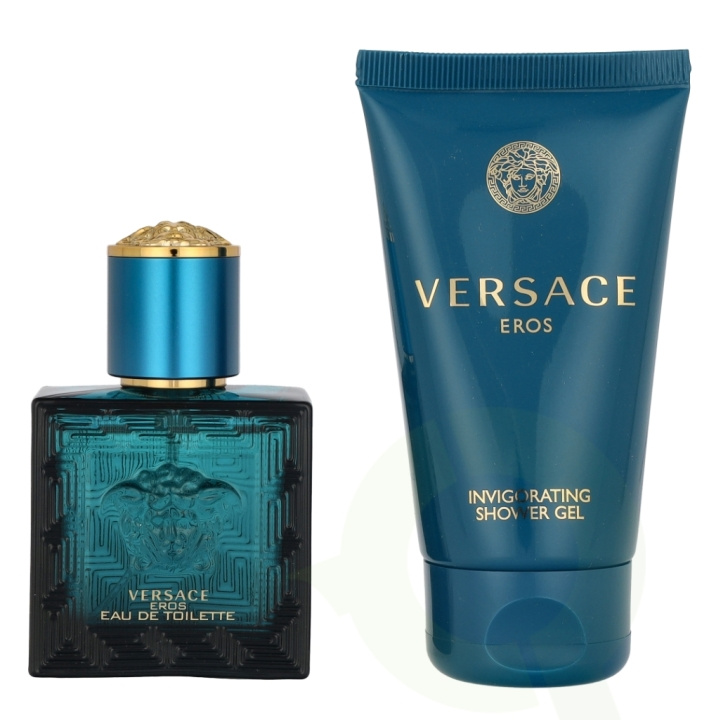 Versace Eros Pour Homme Giftset 80 ml Edt Spray 30ml/Shower Gel 50ml i gruppen SKÖNHET & HÄLSA / Presentkit / Presentkit För Honom hos TP E-commerce Nordic AB (C99665)