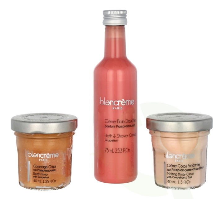 Blancreme Bath & Body Essentials Set 155 ml Body Soap 75ml/Body Cream 40ml/Body Scrub 40ml - Grapefruit i gruppen SKÖNHET & HÄLSA / Presentkit / Presentkit För Henne hos TP E-commerce Nordic AB (C99687)