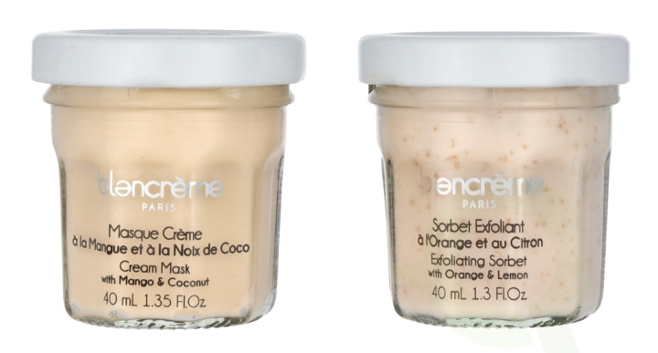 Blancreme Exfoliating Sobet + Cream Mask Duo 80 ml 2x40ml - Mango/Coconut i gruppen SKÖNHET & HÄLSA / Presentkit / Presentkit För Henne hos TP E-commerce Nordic AB (C99691)