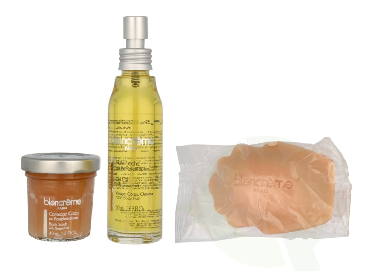 Blancreme Body Essentials Trio Set 160 ml Dry Oil 50ml/Grapefruit Scrub 40ml/Grapefruit Soap 70gr i gruppen SKÖNHET & HÄLSA / Presentkit / Presentkit För Henne hos TP E-commerce Nordic AB (C99695)