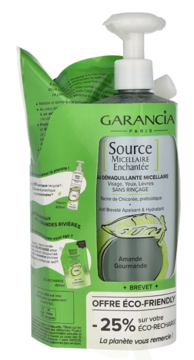 Garancia Source Micellar Cleansing Water Sweet Almond Set 800 ml 2x400ml i gruppen SKÖNHET & HÄLSA / Hudvård / Ansiktsvård / Rengöring hos TP E-commerce Nordic AB (C99745)