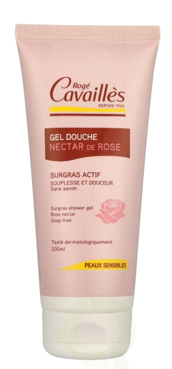 Roge Cavailles Extra-Gentle Surgras Shower Gel Rose Nectar 200 ml i gruppen SKÖNHET & HÄLSA / Hudvård / Kroppsvård / Bad & Duschcreme hos TP E-commerce Nordic AB (C99789)