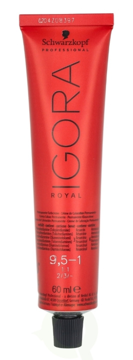 Schwarzkopf Igora Royal Permanent Color Creme 60 ml 9.5-1 i gruppen SKÖNHET & HÄLSA / Hår & Styling / Hårvårdsprodukter / Hårfärg / Hårfärg & Färgbomb hos TP E-commerce Nordic AB (C99819)