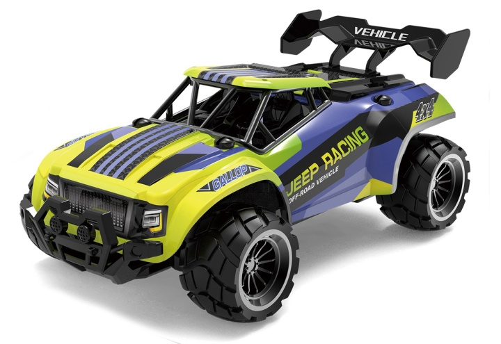 TEC-TOY Jeep Racing - R/C 1:20 2,4G 3,7V Li-ion - Blå/gul i gruppen LEKSAKER, BARN- & BABYPRODUKTER / Radiostyrt / Radiostyrda bilar hos TP E-commerce Nordic AB (D00409)