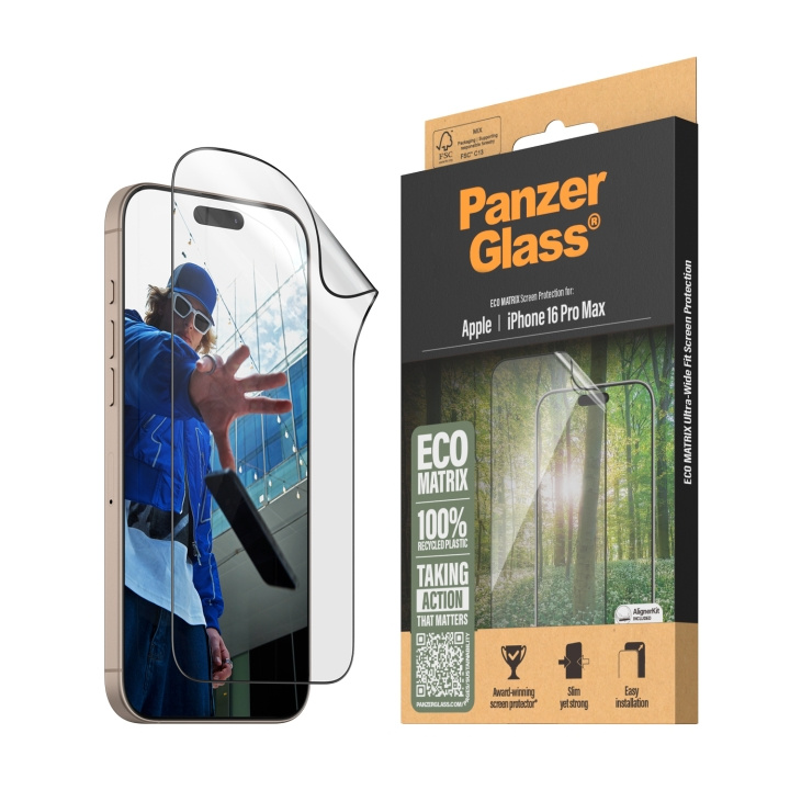 PanzerGlass Skärmskydd MATRIX - iPhone 16 Pro Max - Ultrabred passform i gruppen SMARTPHONE & SURFPLATTOR / Mobilskydd / Apple / iPhone 16 hos TP E-commerce Nordic AB (D00488)