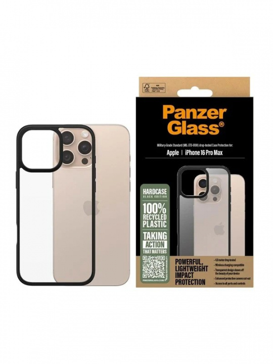 PanzerGlass HardCase - iPhone 16 - Svart i gruppen SMARTPHONE & SURFPLATTOR / Mobilskydd / Apple / iPhone 16 hos TP E-commerce Nordic AB (D00512)