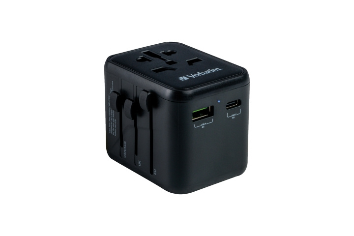 Verbatim Universell reseadapter UTA-02 PD20W/QC / 1xUSB / 1xTyp-C i gruppen HEM, HUSHÅLL & TRÄDGÅRD / El & Belysning / Reseadaptrar hos TP E-commerce Nordic AB (D00528)