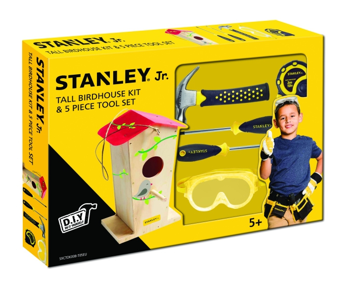 Stanley Jr - Verktygssats med fågelholk (STOK008-T05-SY) i gruppen LEKSAKER, BARN- & BABYPRODUKTER / Leksaker / Lilla hemmet & Rollek hos TP E-commerce Nordic AB (D00539)