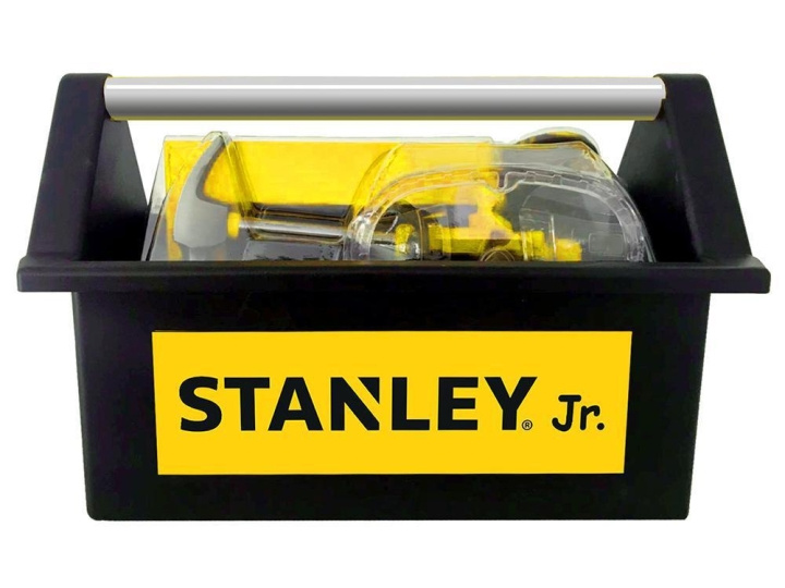 Stanley Jr - Öppen verktygslåda + 5 st verktygssatser (TBS005-06-SY) i gruppen LEKSAKER, BARN- & BABYPRODUKTER / Leksaker / Lilla hemmet & Rollek hos TP E-commerce Nordic AB (D00540)