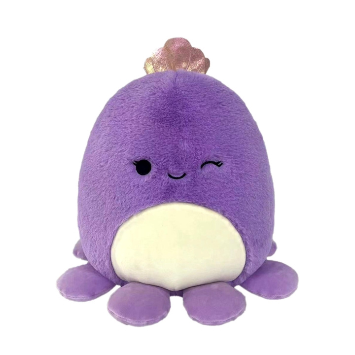 Squishmallows P20 Fuzz A Mallows Violett bläckfisk (209139) i gruppen LEKSAKER, BARN- & BABYPRODUKTER / Babyleksaker / Gosedjur hos TP E-commerce Nordic AB (D00617)