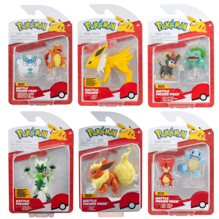 Pokémon Battle Figure Ass. (95007-19) i gruppen LEKSAKER, BARN- & BABYPRODUKTER / Leksaker / Figurer, Miniatyrer & tillbehör hos TP E-commerce Nordic AB (D00764)