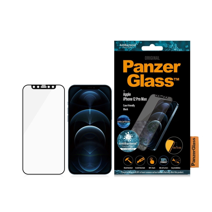 PanzerGlass iPhone 12 Pro Max (CF) Anti-Bluelight (AB), Svart i gruppen SMARTPHONE & SURFPLATTOR / Mobilskydd / Apple / iPhone 12 Pro Max hos TP E-commerce Nordic AB (D00787)