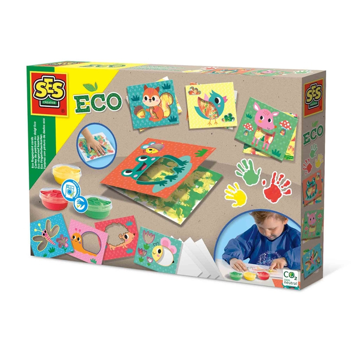 SES Creative Eco Fingerpaint-kort - (S24925) i gruppen LEKSAKER, BARN- & BABYPRODUKTER / Leksaker / Pyssel hos TP E-commerce Nordic AB (D00856)