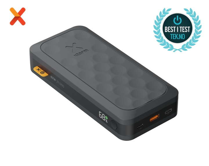 Xtorm Power Bank USB-C PD 67W 27.000mAh 2xUSB-C Svart i gruppen SMARTPHONE & SURFPLATTOR / Laddare & Kablar / Powerbanks hos TP E-commerce Nordic AB (D00955)