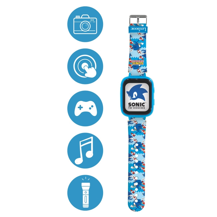 Lexibook Sonic Kids Smartwatch med 8 GB minneskort inkluderat (DMW070SN) i gruppen SPORT, FRITID & HOBBY / Smartwatch & Aktivitetsarmband / Smartwatches för barn hos TP E-commerce Nordic AB (D01107)