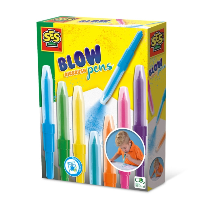 SES Creative Blow Pens - Airbrush - (S00275) i gruppen LEKSAKER, BARN- & BABYPRODUKTER / Leksaker / Pyssel hos TP E-commerce Nordic AB (D01151)