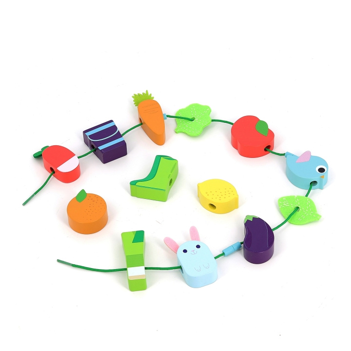 Vilac Large Beads Set - Vegetable Garden - (1517S) i gruppen LEKSAKER, BARN- & BABYPRODUKTER / Leksaker / Lekset hos TP E-commerce Nordic AB (D01399)