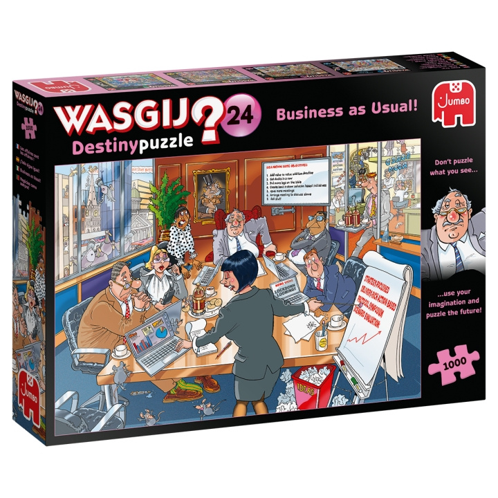 Wasgij Destiny #24, Business As Usual! 1000 bitar (JUM5013) i gruppen SPORT, FRITID & HOBBY / Hobby / Pussel hos TP E-commerce Nordic AB (D01462)