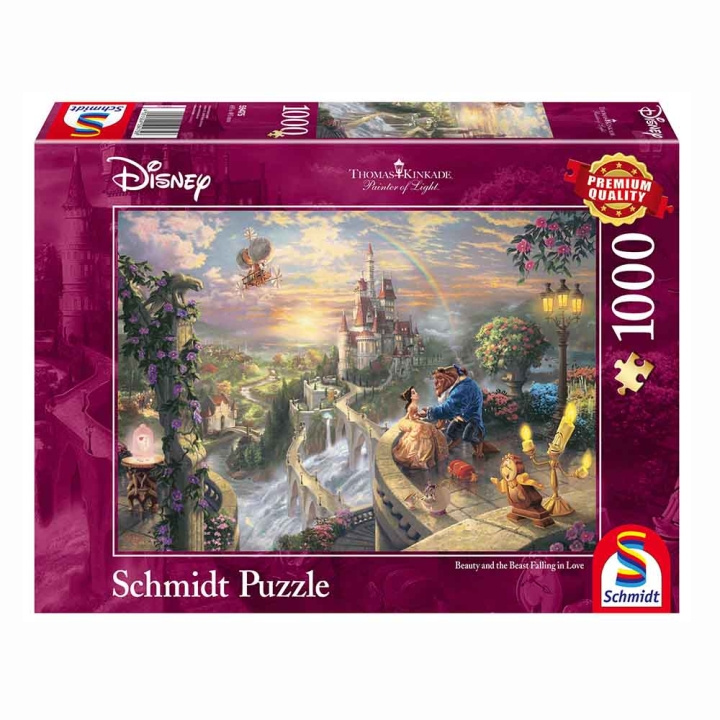 Schmidt Spiele - Thomas Kinkade: Disney - Skönheten och odjuret, 1000 bitar (SCH59475) i gruppen SPORT, FRITID & HOBBY / Hobby / Pussel hos TP E-commerce Nordic AB (D01479)