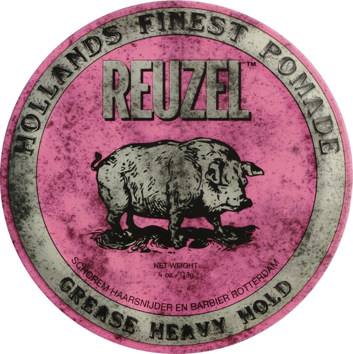 Reuzel Pink Heavy Hold Grease Pomade 113 ml i gruppen SKÖNHET & HÄLSA / Hår & Styling / Hårstylingprodukter / Hårvax hos TP E-commerce Nordic AB (D01488)