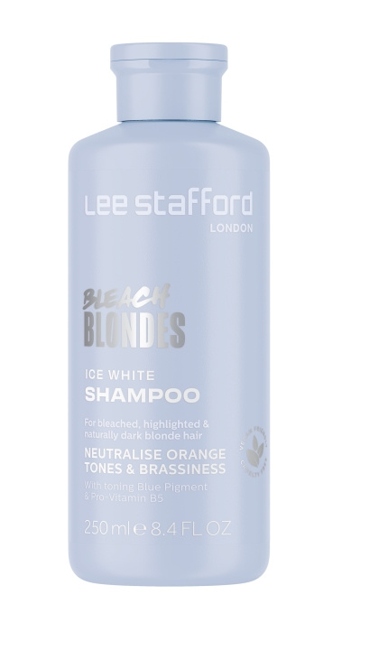 Lee Stafford Bleach Blondes Ice White Toning Shampoo 250 ml i gruppen SKÖNHET & HÄLSA / Hår & Styling / Hårvårdsprodukter / Schampo hos TP E-commerce Nordic AB (D01495)