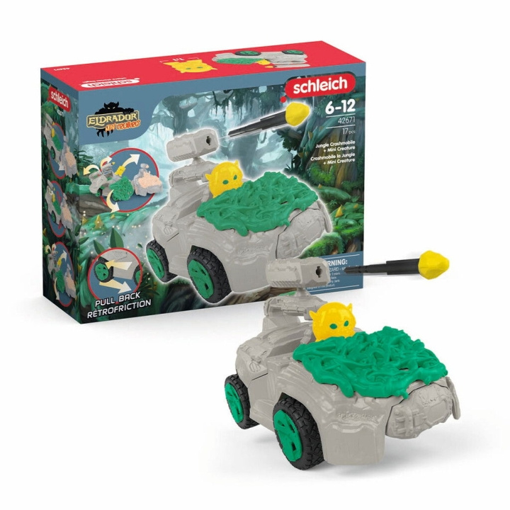 Schleich Eldrador - Djungelkraschmobil med minivarelse (42671) i gruppen LEKSAKER, BARN- & BABYPRODUKTER / Leksaker / Leksaksbilar & andra fordon hos TP E-commerce Nordic AB (D01504)