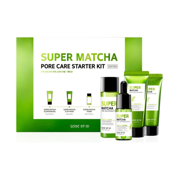 Some By Mi Super Matcha Pore Care Starter Kit - resestorlek i gruppen SKÖNHET & HÄLSA / Hudvård / Ansiktsvård / Ansiktskräm hos TP E-commerce Nordic AB (D01586)