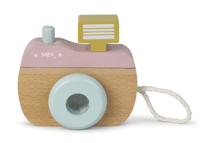 SARO Baby SARO - Wood Camera - Pink (SAO33432) i gruppen LEKSAKER, BARN- & BABYPRODUKTER / Babyleksaker / Aktivitetsleksaker hos TP E-commerce Nordic AB (D01613)