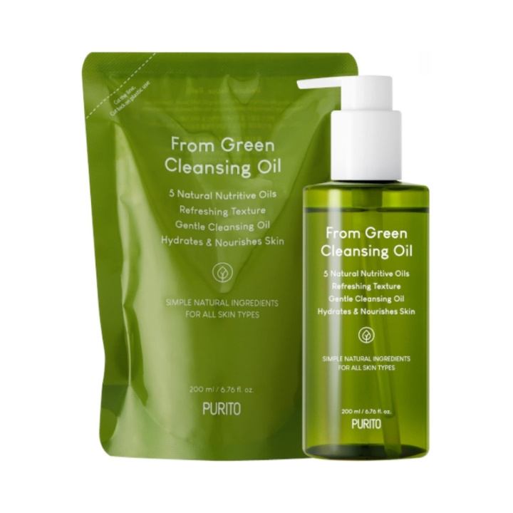 Purito SEOUL From Green Cleansing Oil - Refill 2 x 200 ml i gruppen SKÖNHET & HÄLSA / Hudvård / Ansiktsvård / Ansiktsolja hos TP E-commerce Nordic AB (D01722)