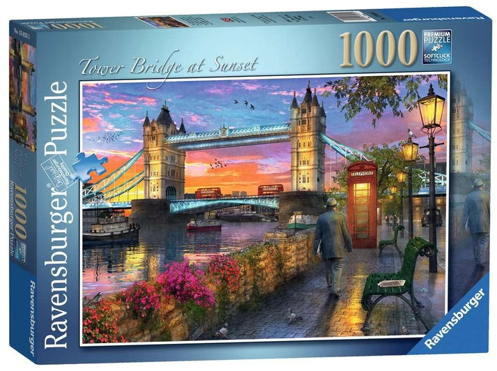 Ravensburger Pussel - Tower Bridge vid solnedgången 1000p (12000041) i gruppen SPORT, FRITID & HOBBY / Hobby / Pussel hos TP E-commerce Nordic AB (D01731)