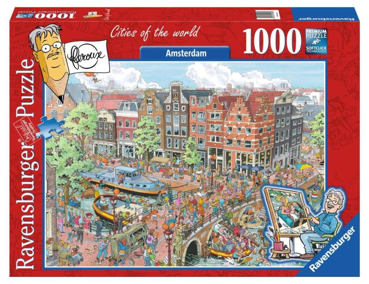 Ravensburger Pussel - Amsterdam, 1000 bitar (12000296) i gruppen SPORT, FRITID & HOBBY / Hobby / Pussel hos TP E-commerce Nordic AB (D01737)