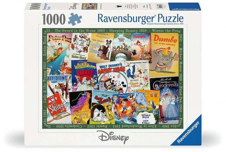 Ravensburger Pussel - Disney Vintage Movie Post.1000p (12000689) i gruppen SPORT, FRITID & HOBBY / Hobby / Pussel hos TP E-commerce Nordic AB (D01739)