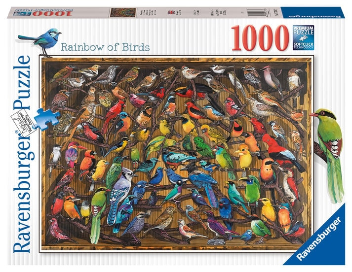 Ravensburger Pussel - Fåglarnas regnbåge, 1000 bitar (12000281) i gruppen SPORT, FRITID & HOBBY / Hobby / Pussel hos TP E-commerce Nordic AB (D01744)