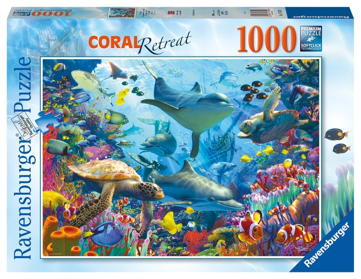 Ravensburger Pussel - Korallrev Retreat 1000p (12001172) i gruppen SPORT, FRITID & HOBBY / Hobby / Pussel hos TP E-commerce Nordic AB (D01753)