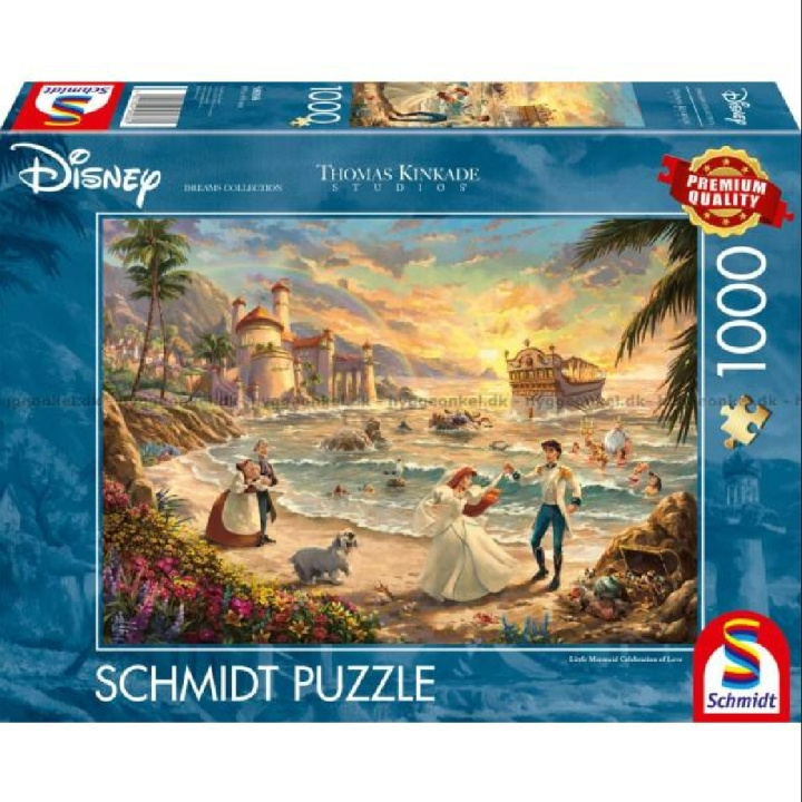 Schmidt Thomas Kinkade: Disney Den lilla sjöjungfrun Kärleksfesten, 1000 bitar (SCH8036) i gruppen SPORT, FRITID & HOBBY / Hobby / Pussel hos TP E-commerce Nordic AB (D01775)