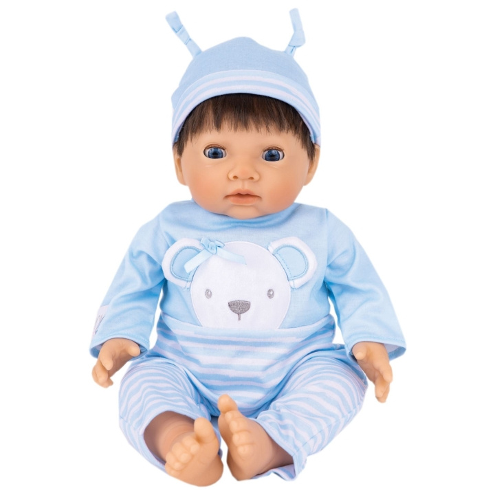 Tiny Treasure S - Blue Bear Doll Brown Hair (30543) i gruppen LEKSAKER, BARN- & BABYPRODUKTER / Leksaker / Dockor & Tillbehör hos TP E-commerce Nordic AB (D01794)