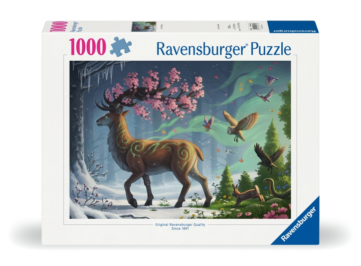 Ravensburger Pussel Vårens hjort 1000p (12000616) i gruppen SPORT, FRITID & HOBBY / Hobby / Pussel hos TP E-commerce Nordic AB (D01855)