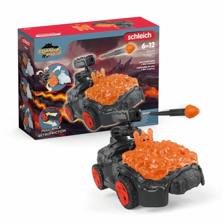 Schleich Eldrador - Lava CrashMobile med minivarelse (42668) i gruppen LEKSAKER, BARN- & BABYPRODUKTER / Leksaker / Leksaksbilar & andra fordon hos TP E-commerce Nordic AB (D01981)