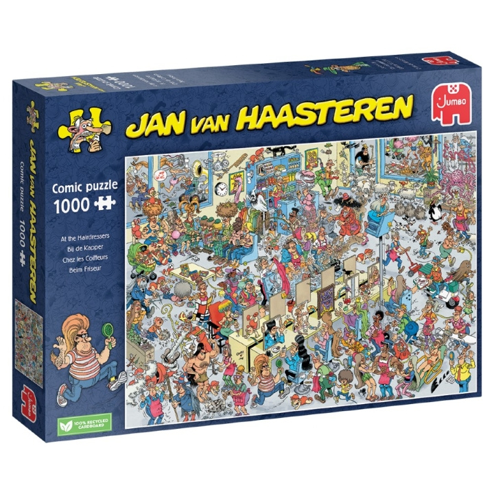 Jan van Haasteren Hårfrisörskan (1000 bitar) (JUM0070) i gruppen SPORT, FRITID & HOBBY / Hobby / Pussel hos TP E-commerce Nordic AB (D02047)