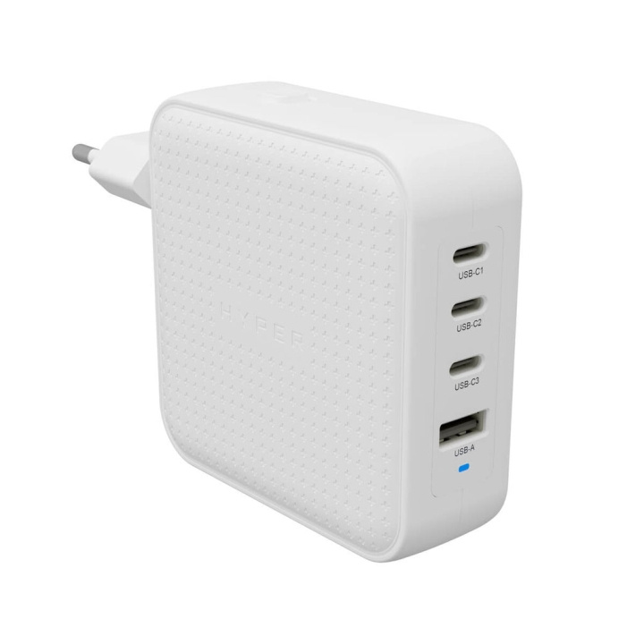 Targus Hyper - HyperJuice 100W USB-C GaN-reseladdare (3C+1A) - Vit i gruppen SMARTPHONE & SURFPLATTOR / Laddare & Kablar / Väggladdare / Väggladdare Typ C hos TP E-commerce Nordic AB (D02059)