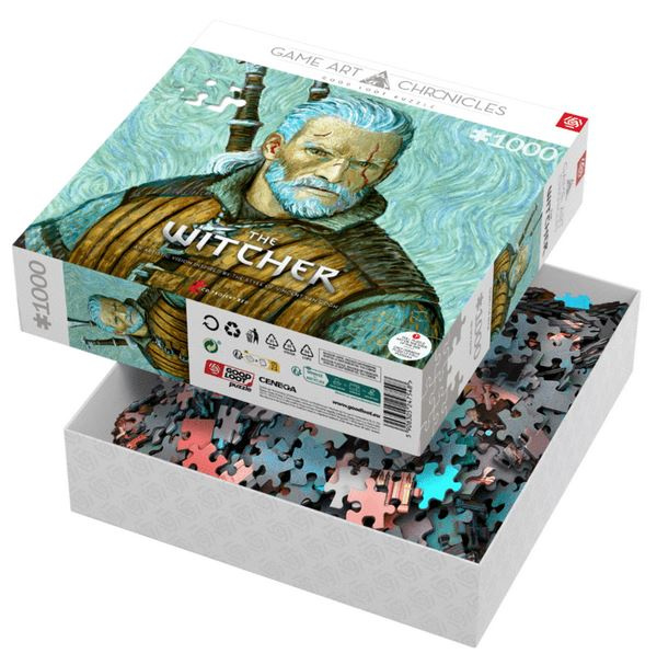 Good Loot Game Art Chronicles Pussel: The Witcher Geralt & Vincent van Gogh (1000 bitar) i gruppen SPORT, FRITID & HOBBY / Hobby / Pussel hos TP E-commerce Nordic AB (D02187)