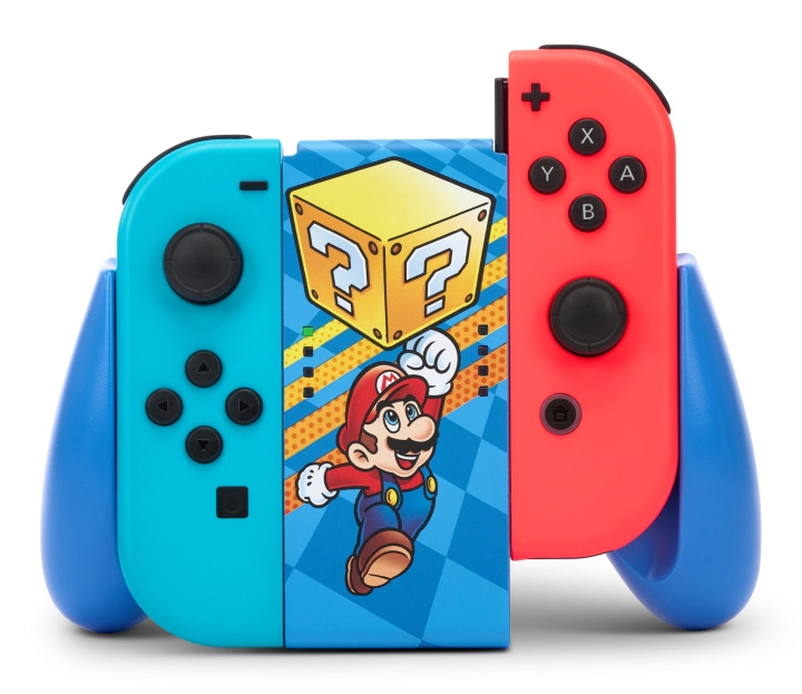 PowerA JOY-CON Komfortgrepp - Mystery Block Mario /Nintendo Switch i gruppen HEMELEKTRONIK / Spelkonsoler & Tillbehör / Nintendo Switch / Tillbehör hos TP E-commerce Nordic AB (D02240)