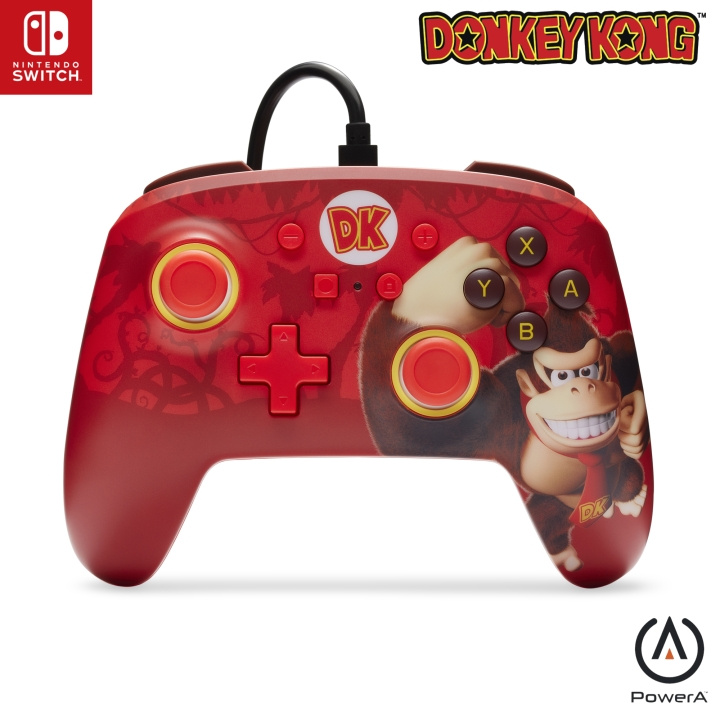 PowerA Förbättrad trådbunden handkontroll - Donkey Kong Flex (Nintendo Switch) i gruppen HEMELEKTRONIK / Spelkonsoler & Tillbehör / Nintendo Switch / Tillbehör hos TP E-commerce Nordic AB (D02260)