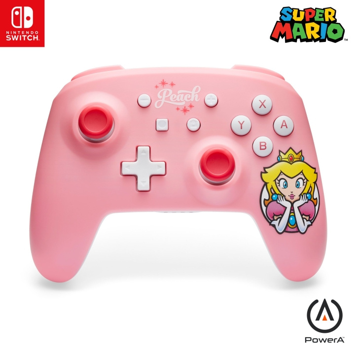 PowerA Wireless Controller ‒ Princess Peach Pink (Nintendo Switch) i gruppen HEMELEKTRONIK / Spelkonsoler & Tillbehör / Nintendo Switch / Tillbehör hos TP E-commerce Nordic AB (D02285)